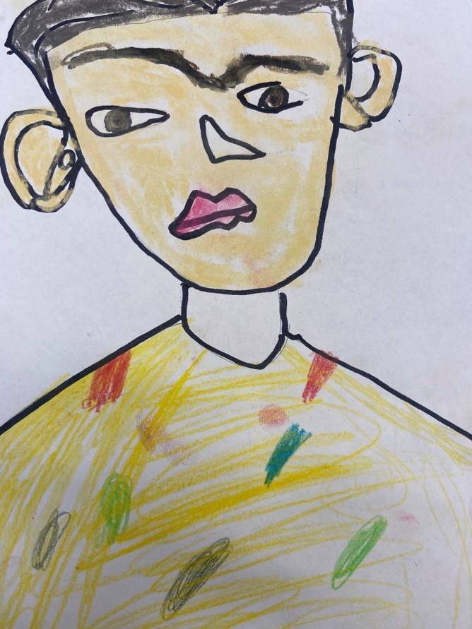 Drawing of Frida Kahlo
