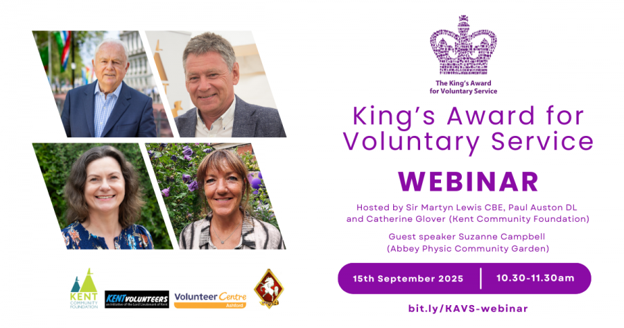King's Award for Voluntary Service Webinar event banner