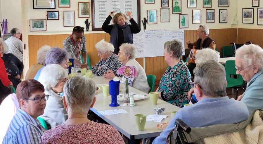 Group of older residents in a hall - Hoo Peninsula Cares