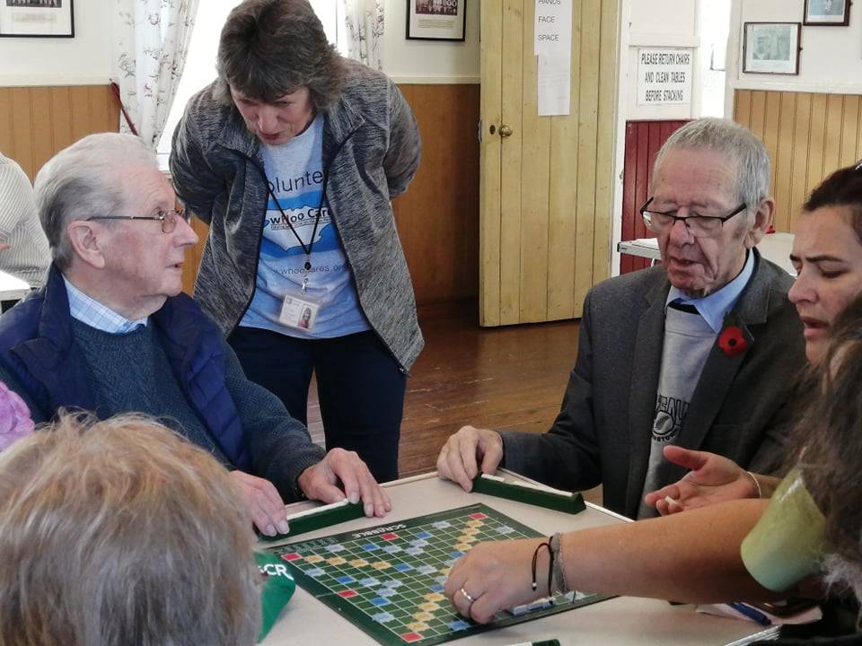 Older residents playing scrabble - Hoo Peninsula Cares
