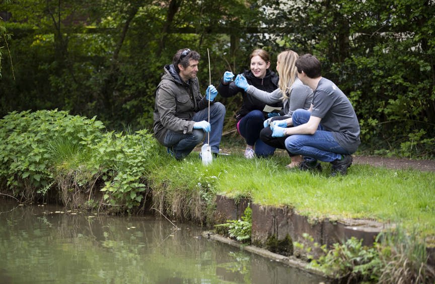 Fresh Water Watch - people checking the water
